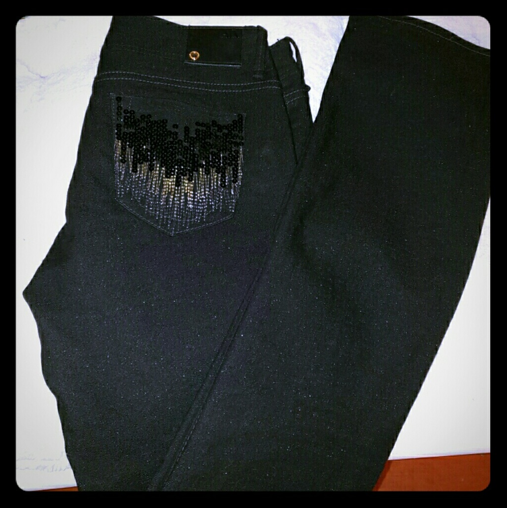 AX black embellished Jean